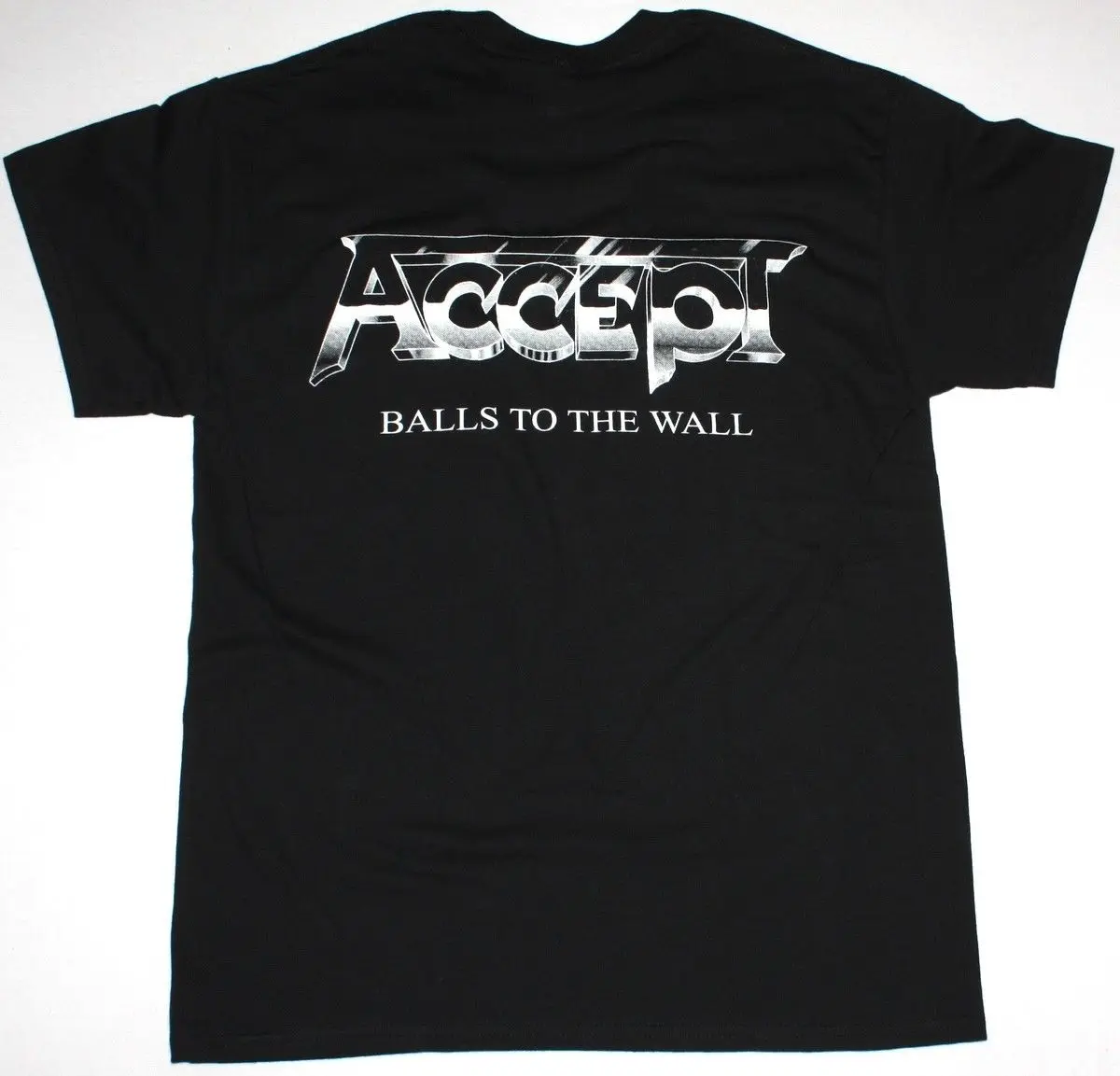 

ACCEPT BALLS TO THE WALL BLACK T SHIRT HEAVY METAL UDO MAGNUM JUDAS PRIEST T-Shirt Men Plus Size Cotton Tops Tee