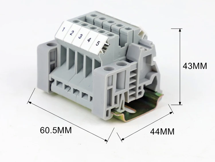 5/10/20 позиций UK2.5B серии UK din-рейку винтовой зажим клеммы полосы комбинации соединитель 2,5 мм