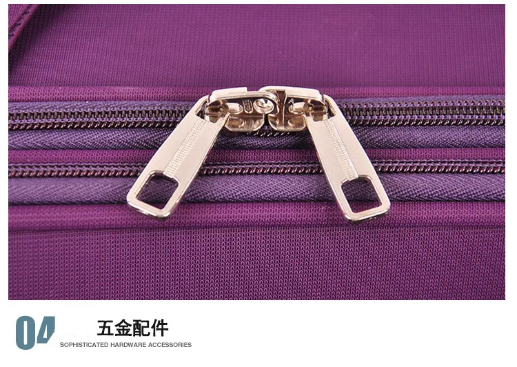 ZYJ Fabric Business Travel Airplane Rolling Luggages Men Women Suitcase Clothing Carry On Trolley Soft Luggage (12)