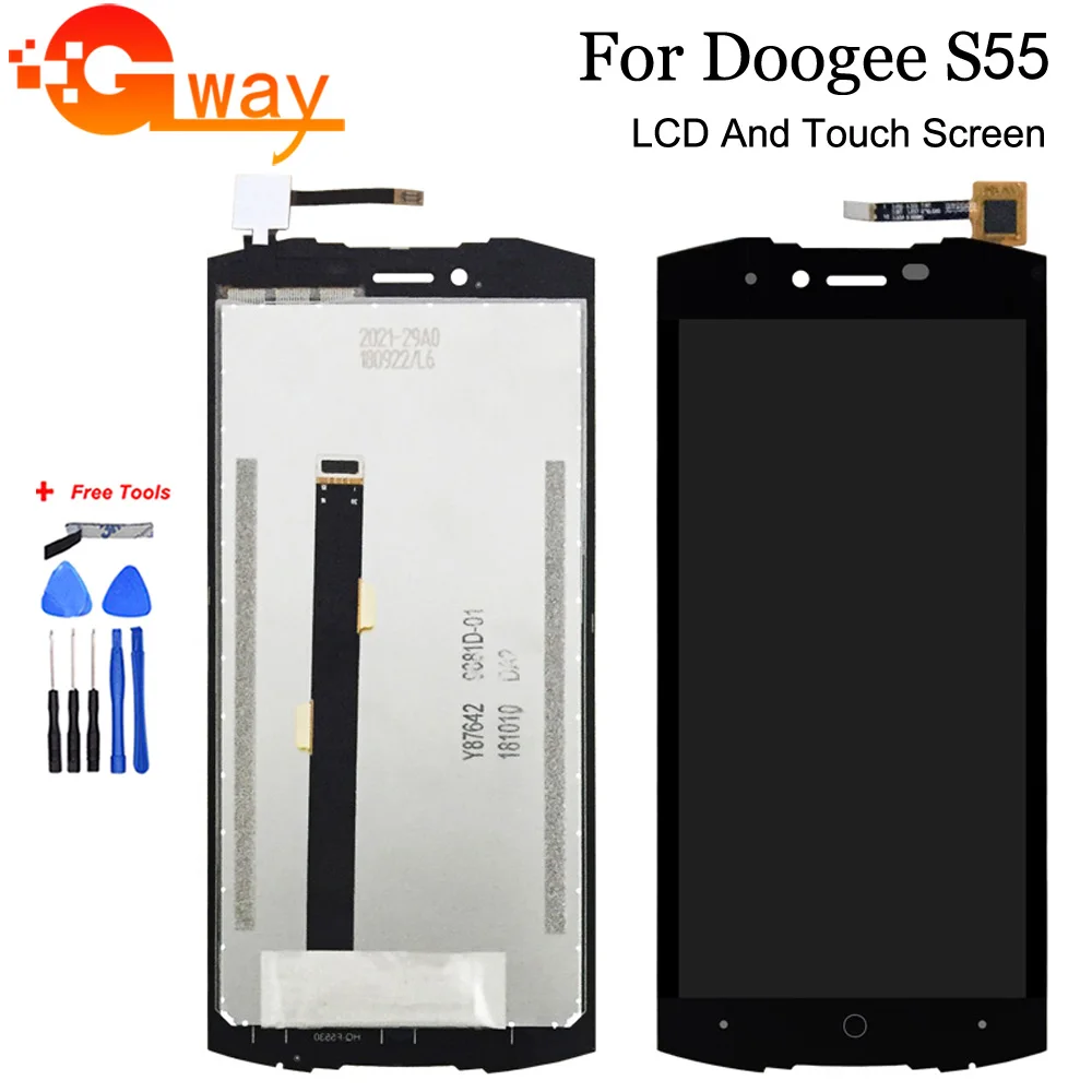 FSTGWAY для 5," Doogee S55 ЖК-дисплей и сенсорный экран с инструментами и клеем Для Doogee S55 аксессуары для телефонов