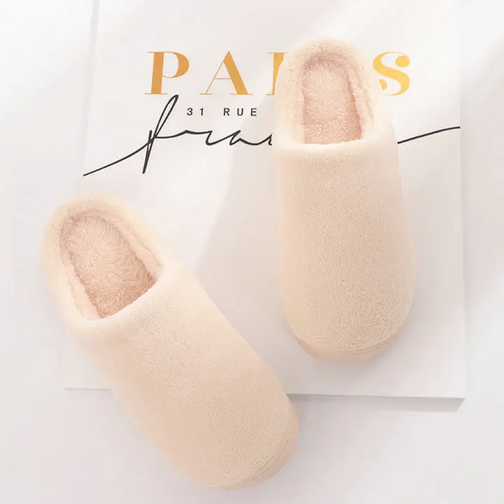 2018 Soft New Winter Warm Bedroom Winter Home Slippers Shoe Women Men Soft Cozy Cotton Shoes Woman Slipper (10)