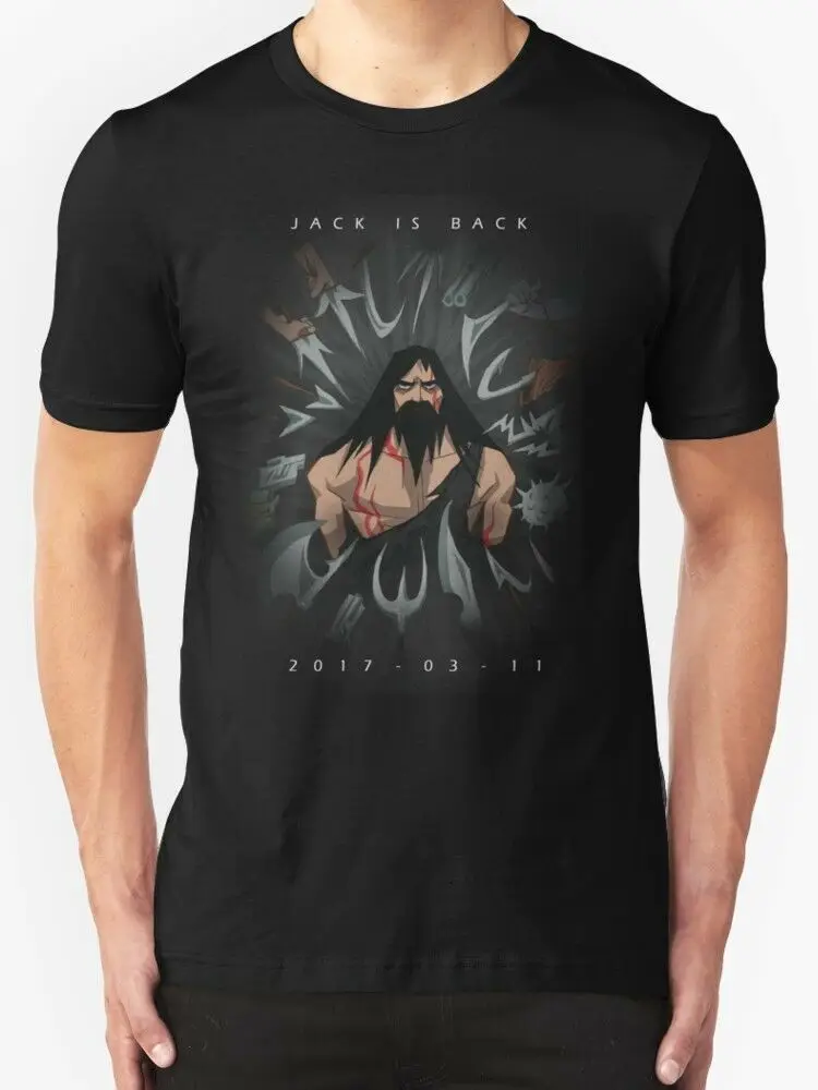Samurai Jack John Wick 2 стиля Мужская черная футболка размер S-3XL Летний стиль хип-хоп топы