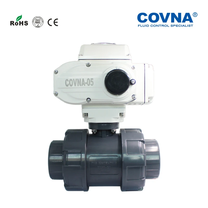 1 1/4 ''UPVC моторизованный шаровой клапан двойное соединение пластиковый Электрический шаровой клапан на Выкл Тип