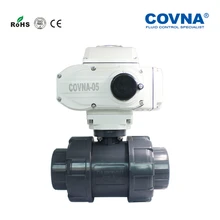 1 1/4 ''UPVC моторизованный шаровой клапан двойное соединение пластиковый Электрический шаровой клапан на Выкл Тип