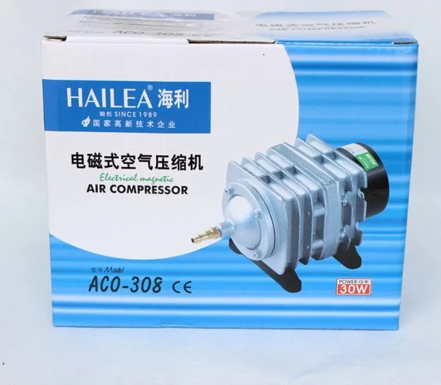 55Л/мин Hailea ACO-308 электромагнитный воздушный компрессор, аквариумный воздушный насос, аквариумный бак, кислород для аквариума