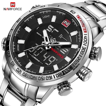 

NAVIFORCE Men's Quartz Analog Wrist Watch Luxury Fashion Sport Watches Waterproof Stainless Male Watches Clock Relogio Masculino