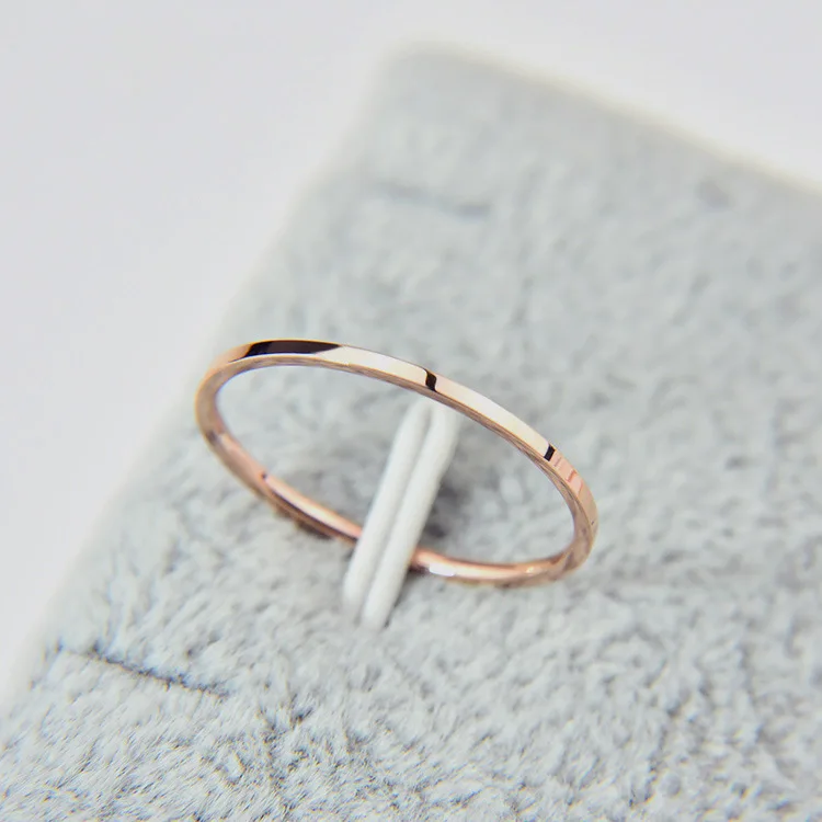 ZooMango титановая сталь 1 мм розовое золото антиаллергенное гладкое простое обручальное кольцо для пары для мужчин или женщин подарок BXJ03