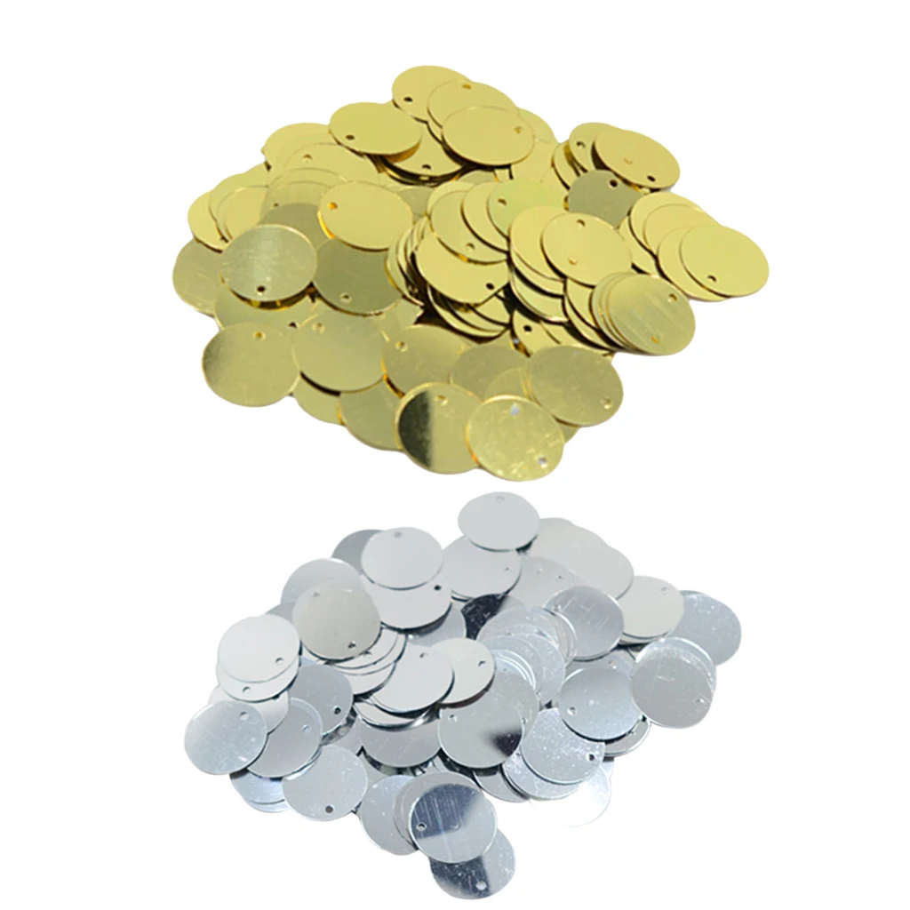 fityle 260Pcs DIY Loose Sequins Paillettes Sewing Appliques For Scrapbooking Bag Clothing Decor Crafts
