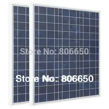 *80W- 2pcs 40W 12V Poly Polycrystalline Solar Panel 12V for Charge 12V battery free shipping