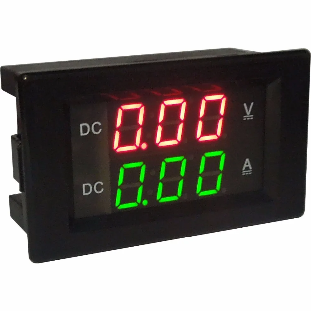 Цифровой вольтметр Амперметр постоянного тока 100V20A измеритель напряжения с