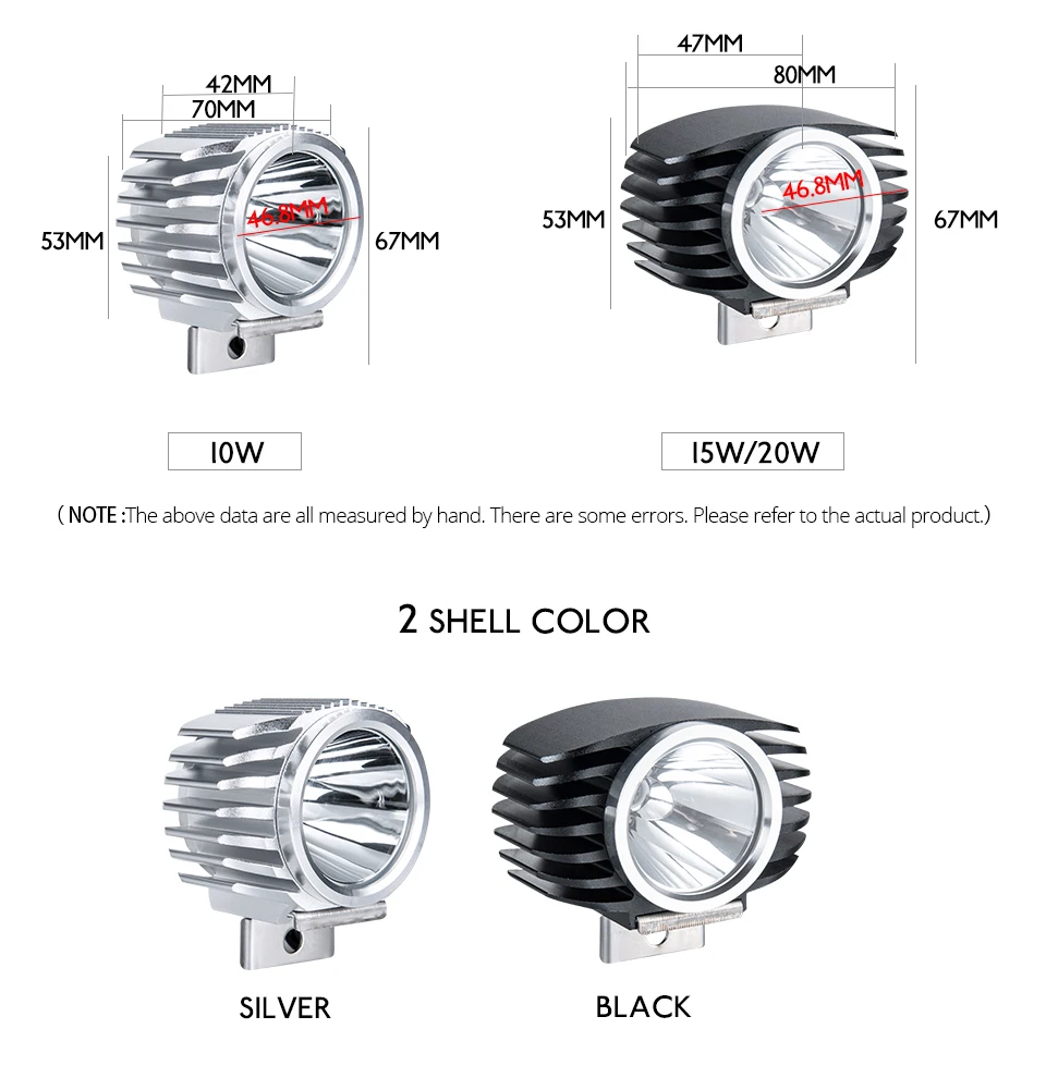 Foxcncar светодиодный moto rcycle фар супер концентрированный свет 10 W 15 W 1500LM 2250LM 9-85 12 V 6000 K 6500 K CANBUS faro moto ампулы