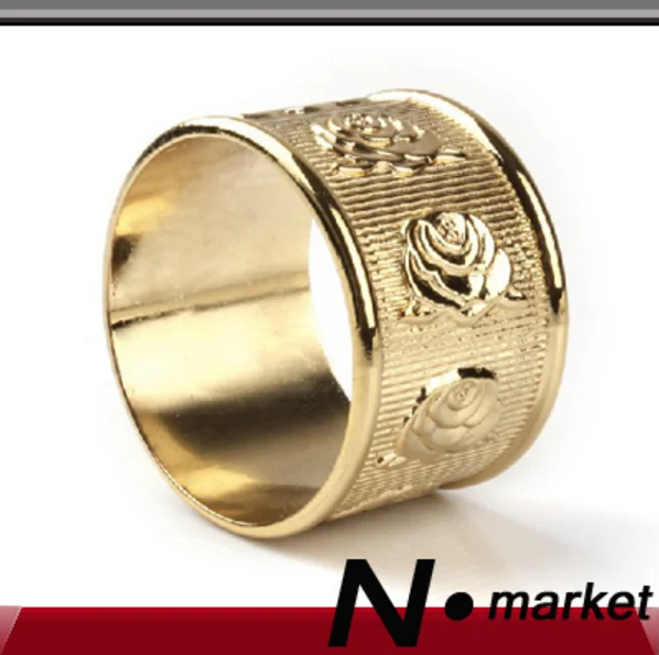 round gold rose napkin holder 