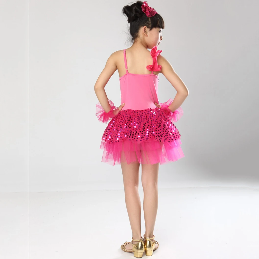 Дети платье для самбы бальное танцев девочек Одежда костюм Vestido Baile Latino детей