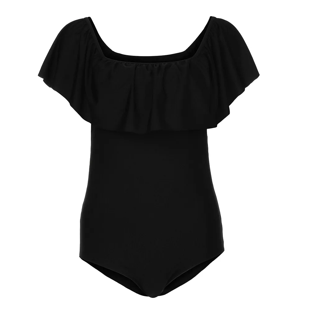 Maternity Tankinis Women Solid Flouncing Bikinis Swimsuit Beachwear