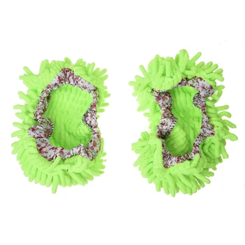 

Multi-Function Chenille Fibre Washable Dust Mop Slippers - Random Color (Pair)