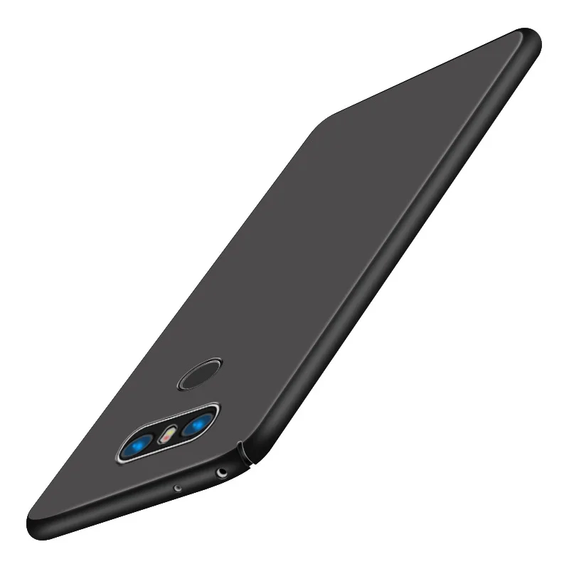 Роскошный Матовый Жесткий пластиковый Чехол для LG G3 G4 G6 G7 ThinQ V30S ThinQ Plus Q6 Alpha V10 V20 V30 ThinQ Plus X power 2 шт полное покрытие - Цвет: Black