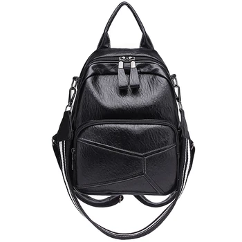 

Stitching Fashion Europe And America Backpack Men Fashion Retro Student Backpack Ladies Large Capacity Unisex