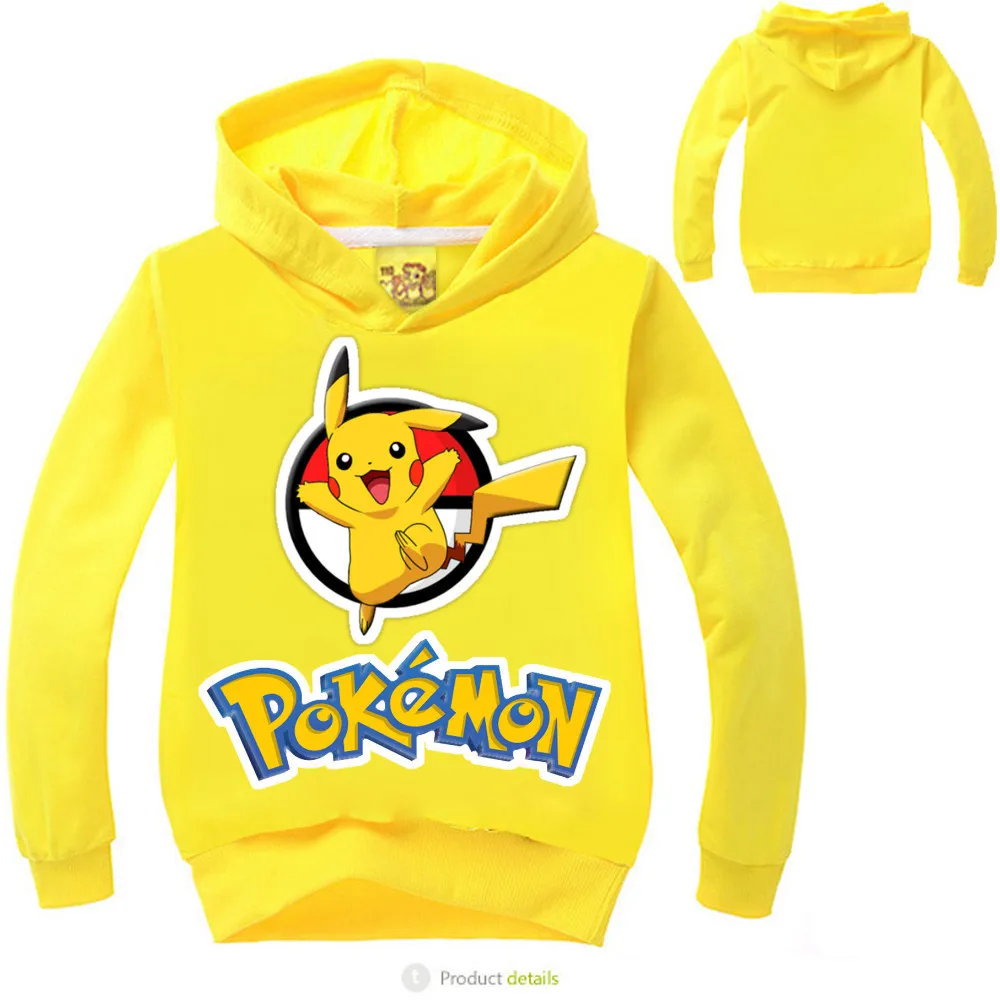 Pokemon Go Pokemon Baby Boy Girl Sweater Hoodie Fashion Fall Winter Children's Wear
