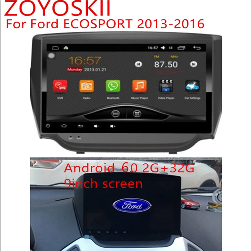 

ZOYOSKII Android car gps multimedia radio bluetooth navigation player for Ford ECOSPORT 2013 2014 2015 2016