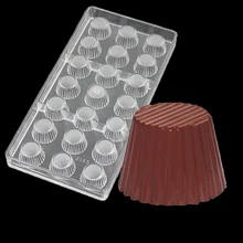 2,8*2,8*2 cm * 21 tassen Form Durchsichtigen Kunststoff DIY Handgemachte Werkzeuge Transparent PC Lebensmittel Polycarbonat Schokolade Form