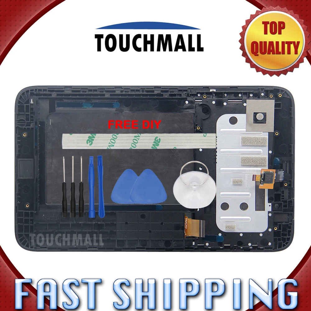 

New LCD Display Touch Screen Digitizer+Frame Assembly Replacement For Lenovo A3300 A3300T A3300HV A3300GV 7-inch Black +Tools
