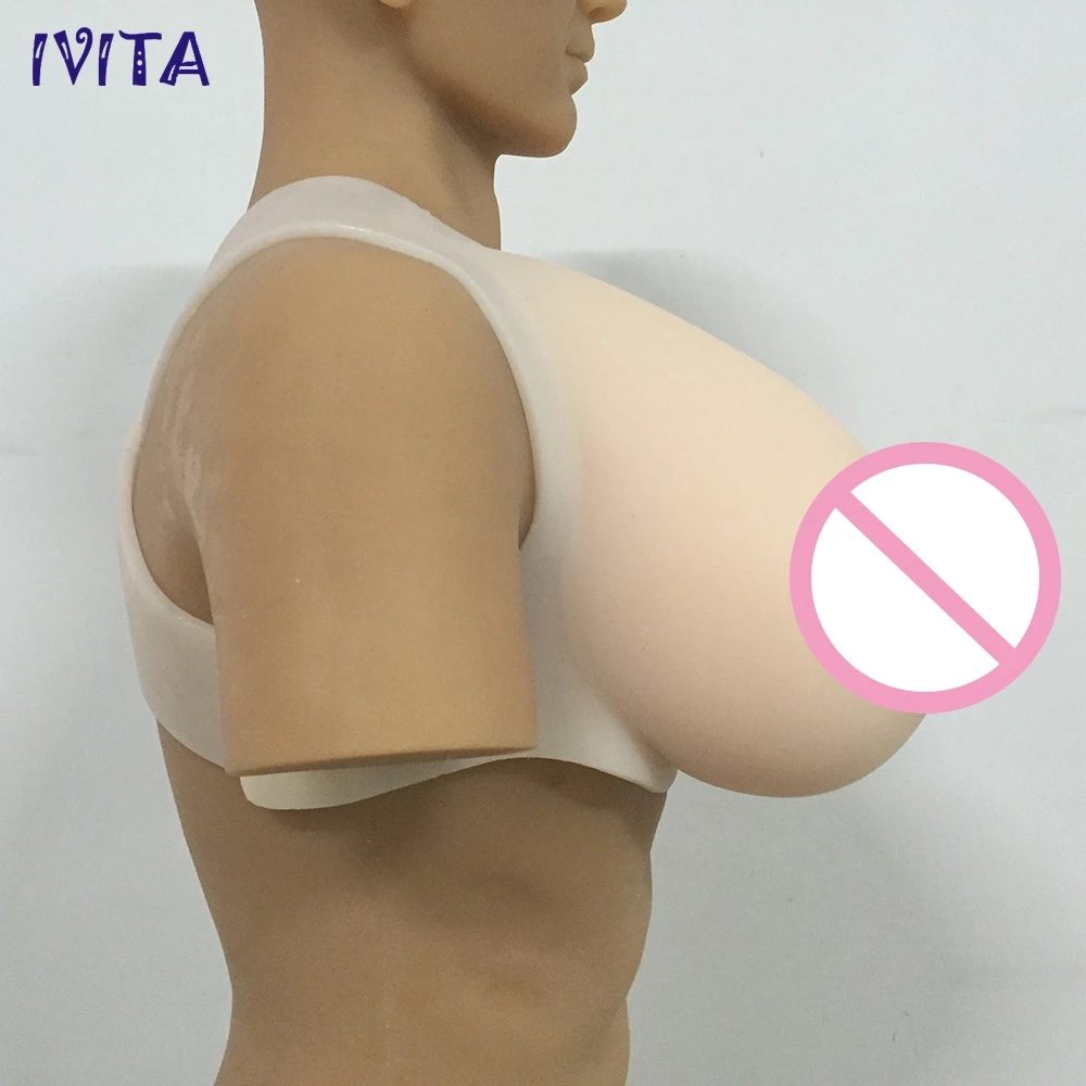 Большие силиконовые соски IVITA 6000 г поддельные груди ареолы с клейкими бретелями