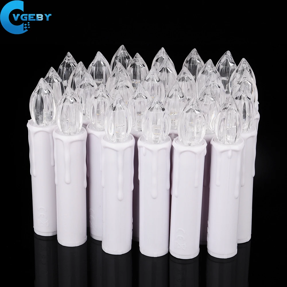 30pcs New Flickering Flameless LED Candle Bright Light Birthday Wedding