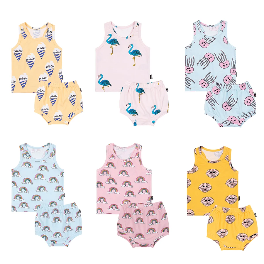 TinyPeople/Новая летняя одежда для маленьких девочек, маленький хлопковый комплект одежды для маленьких девочек, одежда для новорожденных мальчиков, милое платье для младенцев, подарок для детей
