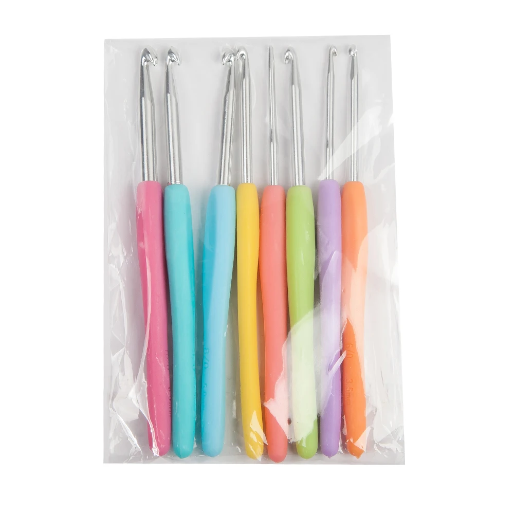 Looen бренд 8 шт. 2,5-6,0 мм Смешанные крючки вязальные Вязание Иглы для женщин мама инструменты для изготовления подарка «сделай сам» включает 10 шт. стежки маркеры бонусы