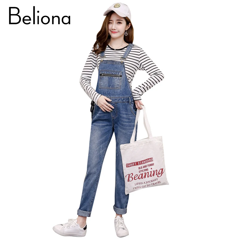 

Denim Blue Maternity Jeans Overalls Jumpsuite Jumpsuits Casual Pregnant Trousers Fall Spring Winter Clothes for Pregnant Women