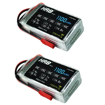 

2pcs HRB RC Lipo Battery 2S 7.4V 1100MAH 25C Max 50C For wltoys A949 A959 A969 A979 K929 V912 V913 V262 wl911 wl912