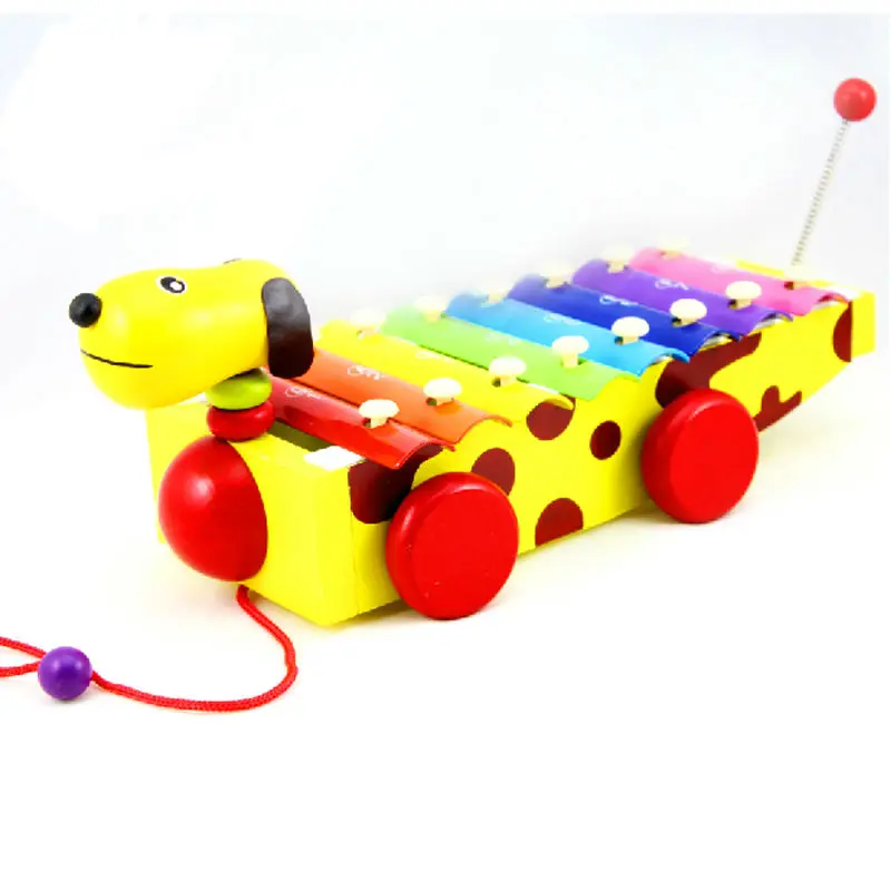 Little Dog Wooden Xylophone Beat Kids Xylophone Music Instruments Baby