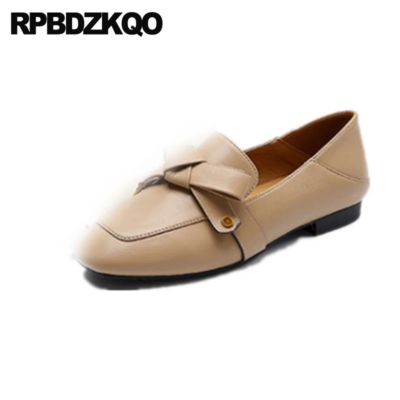 foldable leather ballet flats