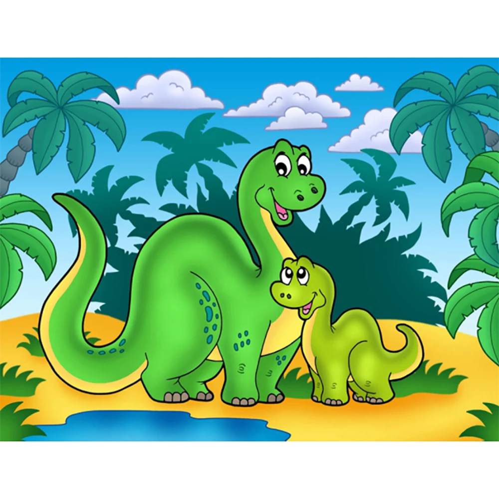 

Diamond Painting Full drill square/round Cartoon dinosaur Mosaic DIY Diamond Painting Cross Stitch Embroidery Home Decor