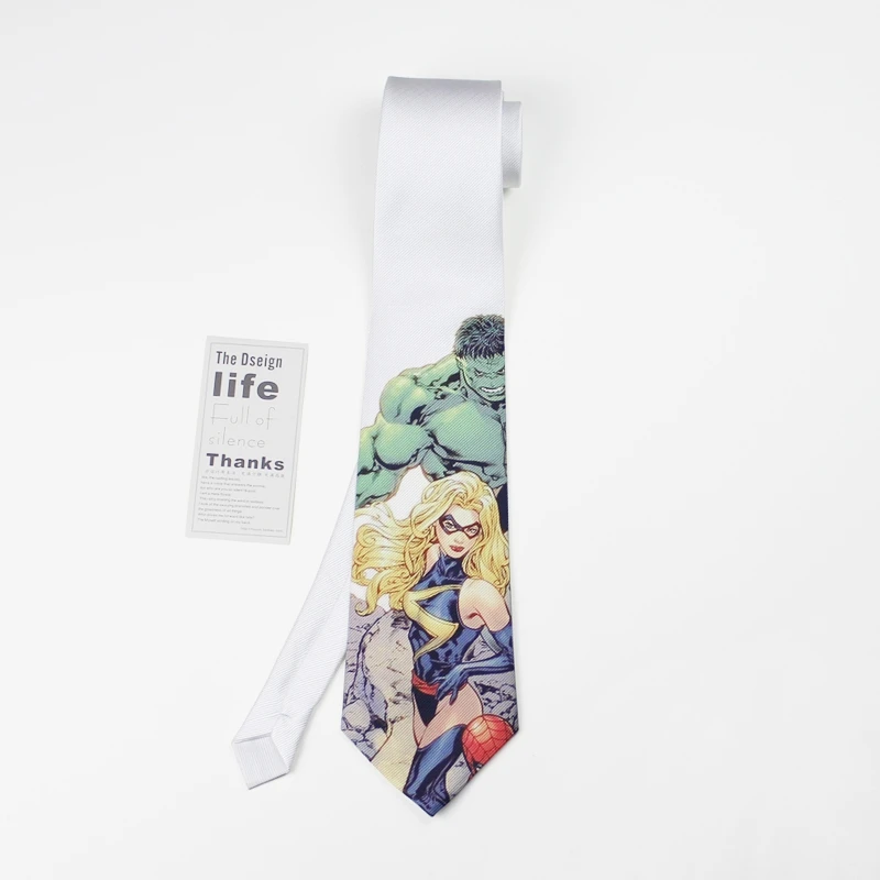 Мужской галстук 8 см дизайн супер герой Галстуки его и ее американский классический комикс шеи галстуки унисекс мультфильм stropdas heren