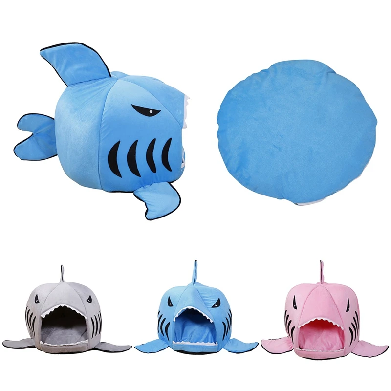 

Shark Shape Pet Dog Cat Nest Pet Warm Soft Rest Bed Small Animals Winter Cute House for Home Puppy Kitten