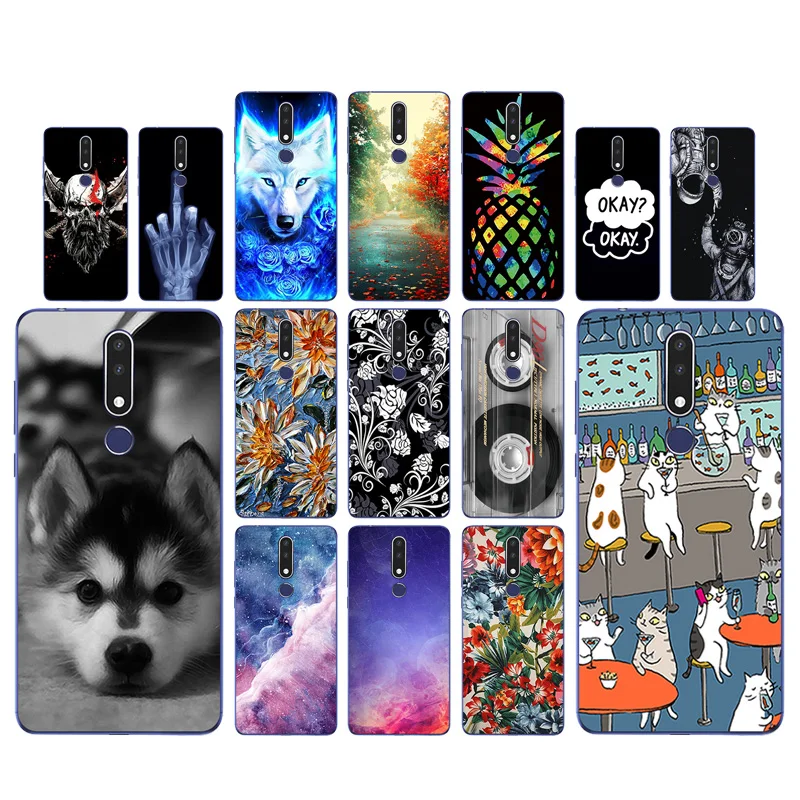 Phone Coque Cover Case For Nokia 2.1 3 5 3.1 7 Plus Soft TPU Silicone Back Hand Pattern 6 7.1 1 2018 Gel Capa |