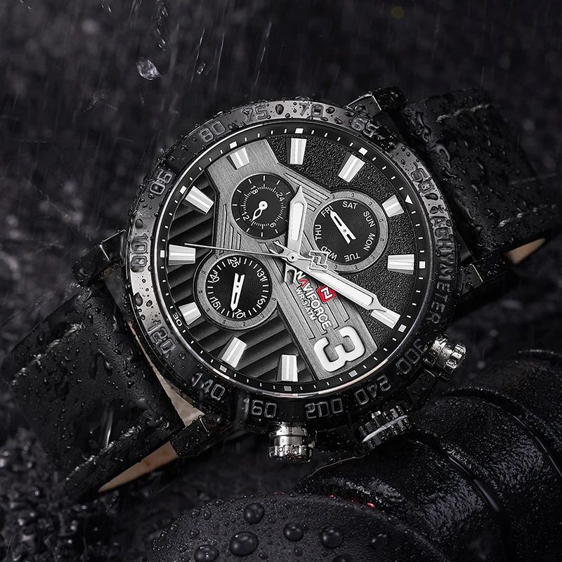 

NEW Naviforce Sport Man Watches 3ATM reloj hombre Top Clock Men's Analog Quartz 24 Hour Date Watches Men WristWatches