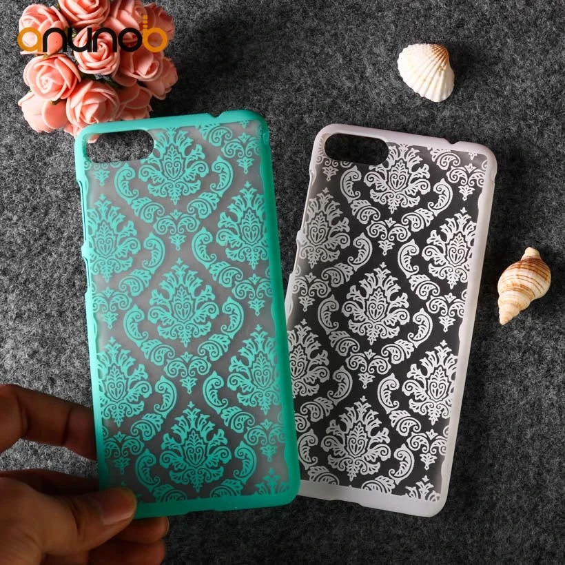 

Anunob Case For BQ Aquaris X5 X 5 M5 Plus E5 Back Covers Skin Hollow Flower Plastic Bags Hood Shell Case Cover