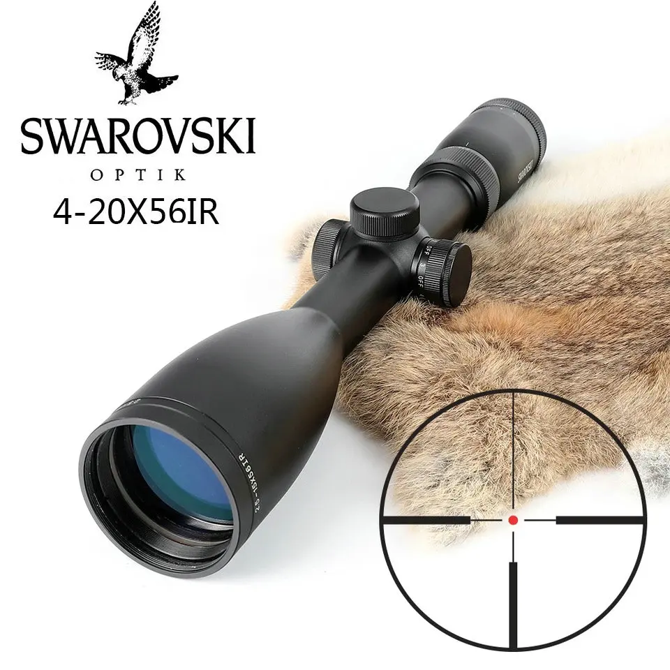 Imitation Swarovskl 4 20x56 SFIR Riflescope F15 Red Dot Reticle Hunting