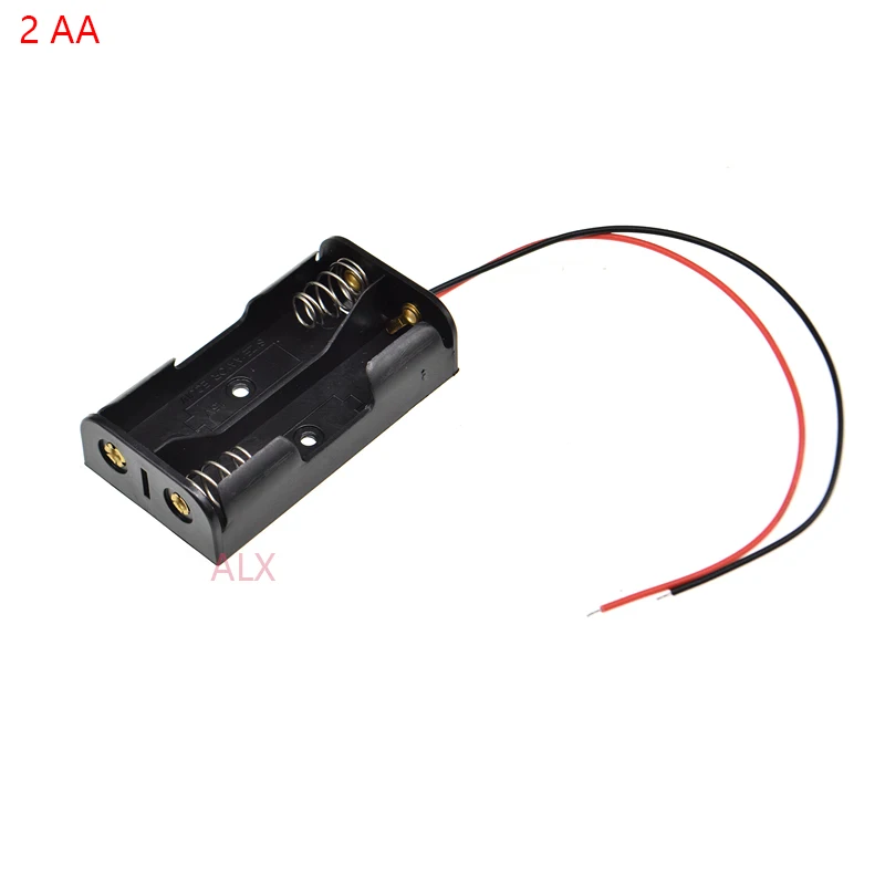 

5PCS 2 AA battery holder with wire Leads 2x1.5v 3V 2AA 2A battery case Storage Box diy 2 slot AA Battery Shell 2XAA 2 X AA