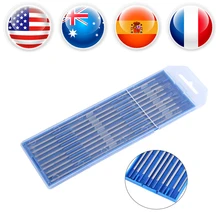 10 шт./компл. WL20 2,4x150 мм оксид палочки вольфрамовые электроды из лантана наплавной Металл электрод пайки Tig ящик для инструментов