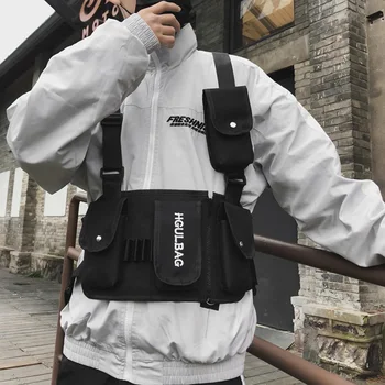 

Men's breastplate hip hop streetwear unisex streetwear feature pack military tactical chest bag cross Backpack new Fashion Wais