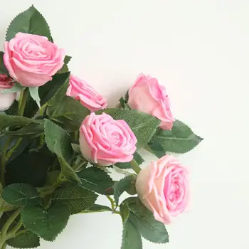 

DIY Projects Home Decor Design Similar To True Flower Arrangement Material Flowers 2 heads Hand-feeling Roses 5 colors