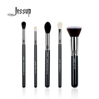 

Jessup 5Pcs High Quality Pro Makeup Brush Set Foundation Blend Contour Eye shadow Highlighter Make up brush Beauty Tools Kits