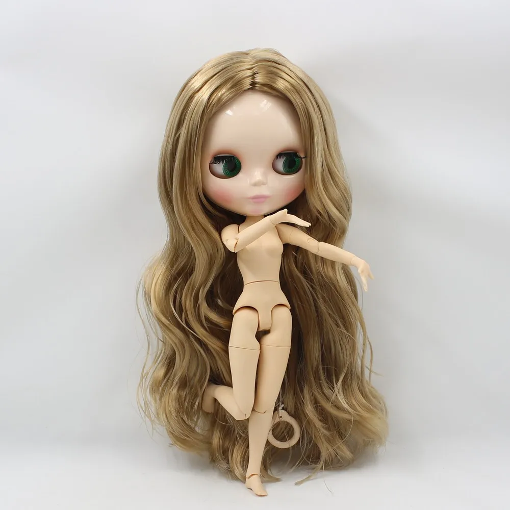 ICY Nude Blyth кукла для серии шарнирное тело большая грудь с соской блонд кудрявые волосы белый цвет кожи