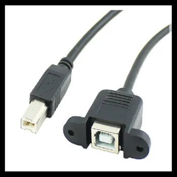 

USB 2.0 Type B Male to Female M/F EXTENSION Data Cable Panel Mount For Printer Cable 30CM/50CM with Screw hole