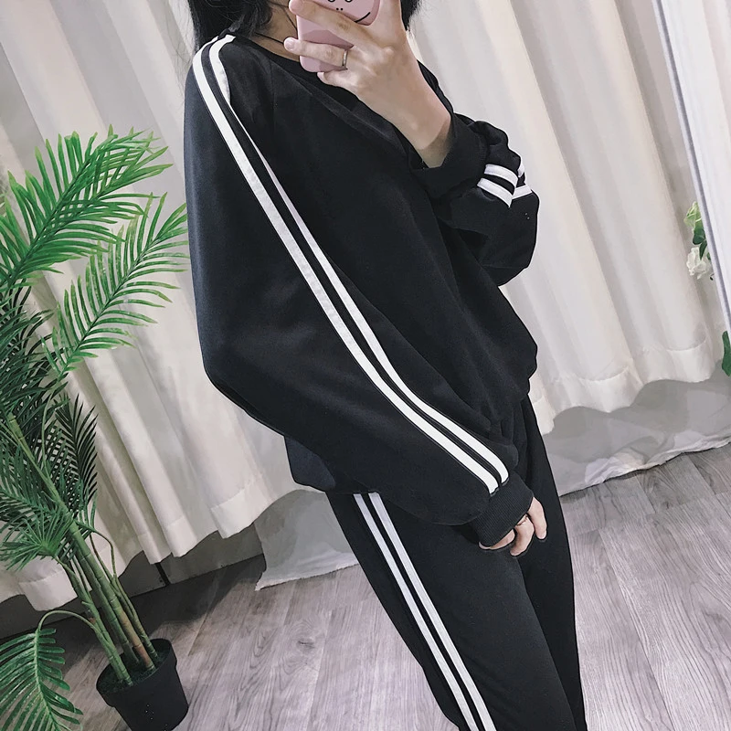 

Autumn Winter Active Women Running Suit Leisure High Waist Suit Top+pants 2 Piece Fitness Jogging Running Flex Mujer Leggings