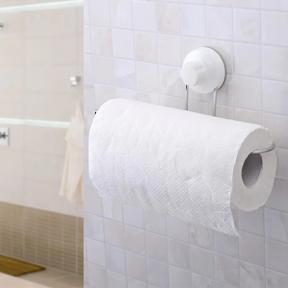 Крепкая нержавеющая сталь Вакуумная присоска рулон бумажный держатель настенный держатель для ванной туалетной бумаги вешалка для полотенец
