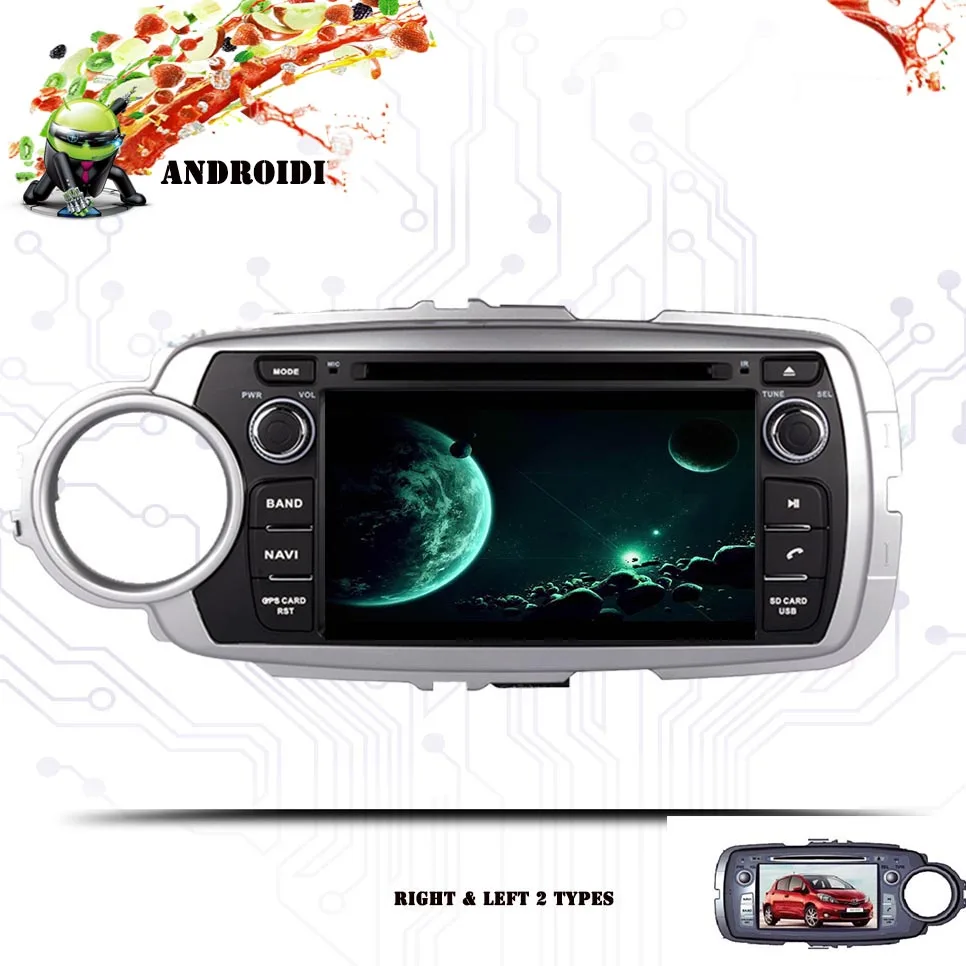 Восьмиядерный Android 9 0 Ram 4GB Fit TOYOTA YARIS 2012 2013 2014 2015 2016 2017 2018 автомобильный DVD плеер